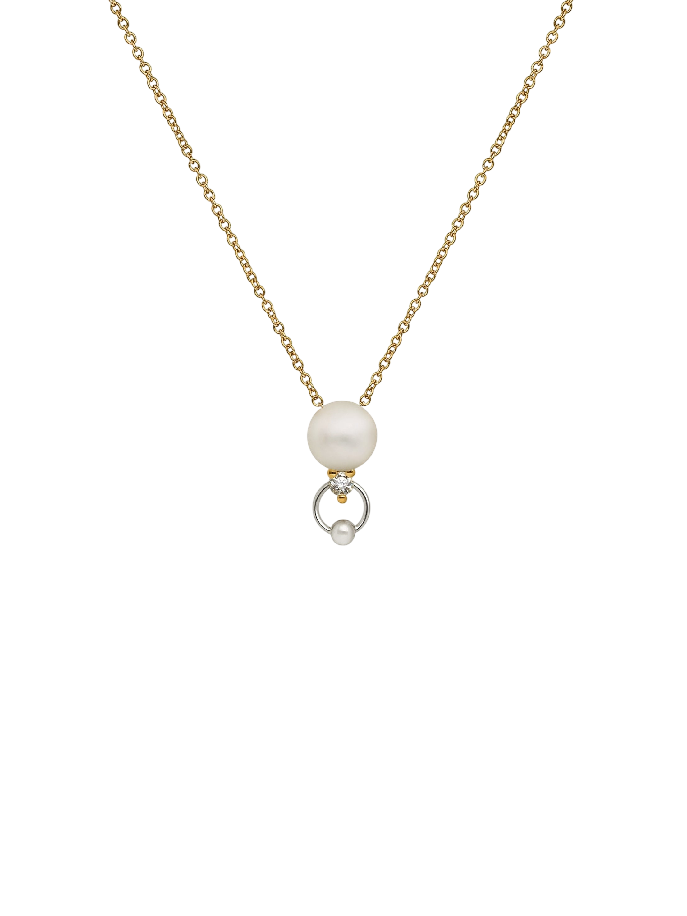 TWO IN ONE diamond akoya chain photo